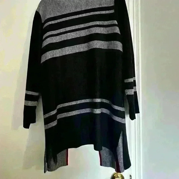 Kasper Edge To Edge Plaid Open-Front Cardigan. Size L. Lots of stretch. - Picture 10 of 12